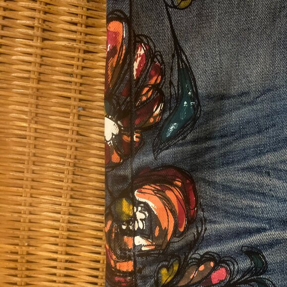 🤗182-You Are Creative 💖Vintage Handpainted Jeans - Picture 4 of 11